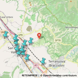 Mappa Frazione Ville - Madrigale, 52028 Terranuova Bracciolini AR, Italia (2.78818)