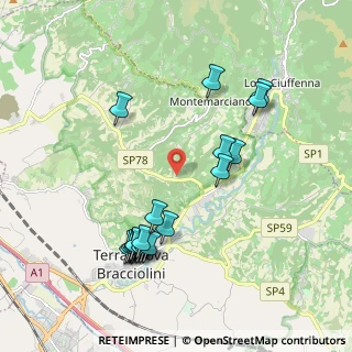 Mappa Via del Borro delle Cave, 52028 Terranuova Bracciolini AR, Italia (2.1525)
