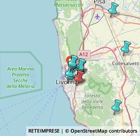Mappa Via Leonardo da Vinci, 57123 Livorno LI, Italia (5.38077)