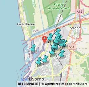 Mappa Via Leonardo da Vinci, 57123 Livorno LI, Italia (1.402)