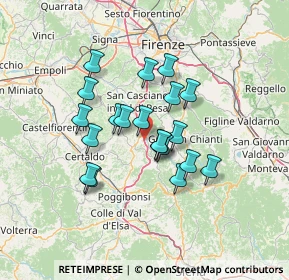 Mappa Via Caravaggio, 50028 Tavarnelle Val di Pesa FI, Italia (11.094)