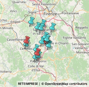 Mappa Via Caravaggio, 50028 Tavarnelle Val di Pesa FI, Italia (9.0925)