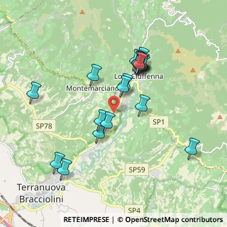 Mappa Area Naturale Le Balze, 52028 Terranuova Bracciolini AR, Italia (1.8215)