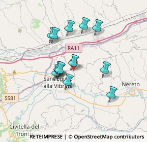 Mappa Via Fonte Monsignore, 64010 Ancarano TE, Italia (3.08846)