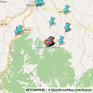 Mappa Via Caldarello, 06030 Giano Dell'umbria PG, Italia (1.582)