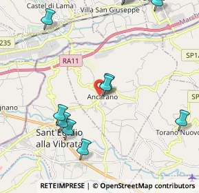 Mappa Via Coste Grandi, 64010 Ancarano TE, Italia (2.58182)