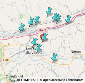 Mappa Via Coste Grandi, 64010 Ancarano TE, Italia (3.61182)