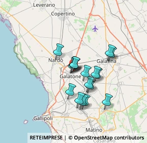 Mappa Strada Comunale Martiri Tabelle, 73044 Galatone LE, Italia (5.51118)