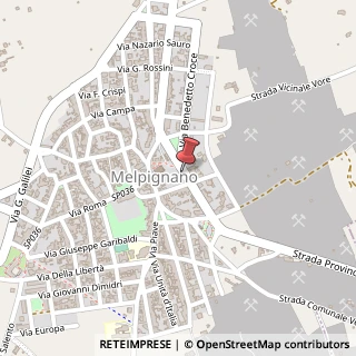 Mappa Via Giuseppe Verdi, 33, 73020 Melpignano, Lecce (Puglia)