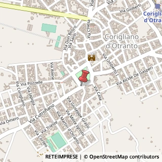 Mappa Via Cutrofiano, 1, 73022 Corigliano d'Otranto, Lecce (Puglia)
