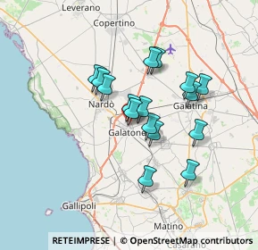 Mappa Piazza Padre Pio, 73044 Galatone LE, Italia (5.89375)