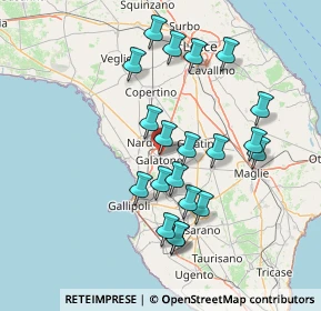 Mappa Piazza Padre Pio, 73044 Galatone LE, Italia (15.1145)