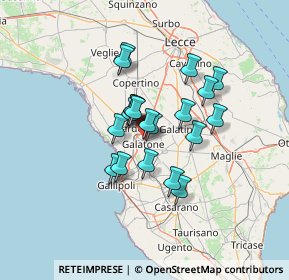 Mappa Piazza Padre Pio, 73044 Galatone LE, Italia (10.628)