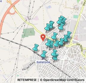 Mappa Via Galliano, 73044 Galatone LE, Italia (0.422)