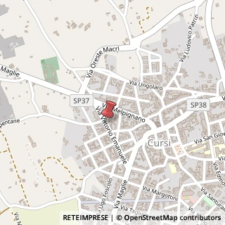 Mappa Via Vittorio Emanuele,  44, 73020 Cursi, Lecce (Puglia)