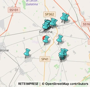 Mappa Piazza Trisciolo, 73013 Galatina LE, Italia (3.33778)