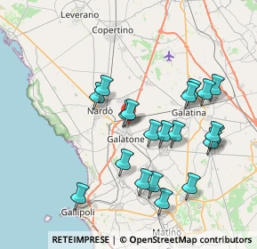 Mappa Via Lecce, 73044 Galatone LE, Italia (8.1295)