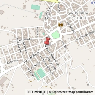 Mappa Via Cutrofiano, 34/b, 73022 Corigliano d'Otranto, Lecce (Puglia)