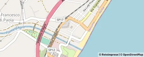 Mappa Santa Teresa di Riva