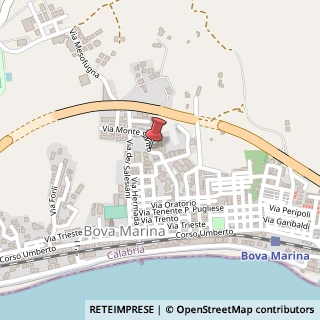Mappa Via Monte Santo, 28, 89035 Bova Marina, Reggio di Calabria (Calabria)
