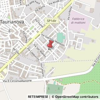 Mappa Via Vanvitelli, 18, 89029 Taurianova RC, Italia, 89029 Taurianova, Reggio di Calabria (Calabria)