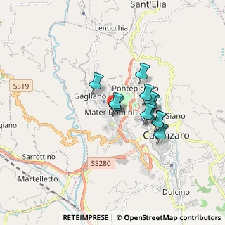 Mappa Via Cardinale Guglielmo Sirleto, 88100 Catanzaro CZ, Italia (1.3875)