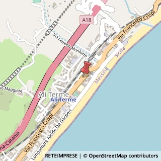 Mappa Via Francesco Crispi, 161, 98021 Alì Terme, Messina (Sicilia)