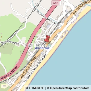 Mappa Via Francesco Crispi, 191, 98021 Alì Terme, Messina (Sicilia)