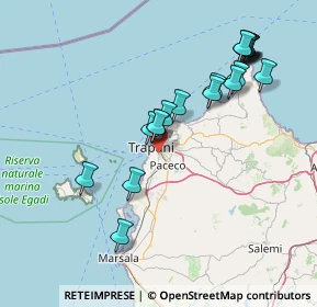 Mappa SP Erice-Trapani, 91100 Trapani TP, Italia (17.6965)