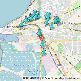 Mappa Via Libica, 91100 Trapani TP, Italia (1.1325)