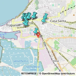Mappa Via Libica, 91100 Trapani TP, Italia (1.209)