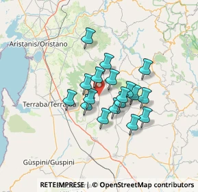 Mappa SP46, 09090 Simala OR, Italia (10.45389)