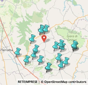 Mappa Via Canali, 09090 Curcuris OR, Italia (8.6765)