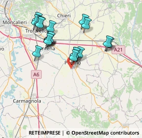 Mappa Via Fonte Antico, 10046 Poirino TO, Italia (7.4685)