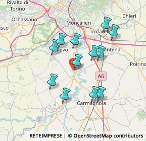 Mappa Case Vigada, 10041 Carignano TO, Italia (6.465)