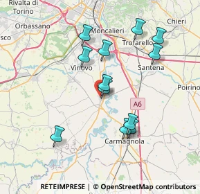 Mappa Via Forneri, 10041 Carignano TO, Italia (7.06333)