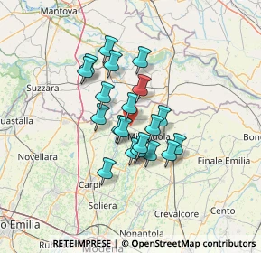 Mappa Via Roberto Longhi, 41033 Concordia Sulla Secchia MO, Italia (9.9835)