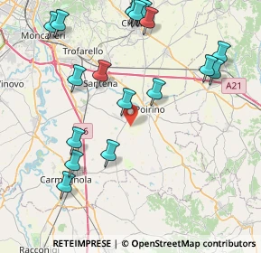 Mappa Via Cascina Mizzina, 10046 Poirino TO, Italia (10.0185)