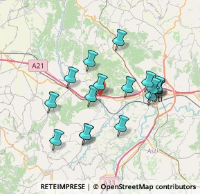 Mappa Via Nazionale, 14011 Baldichieri d'Asti AT, Italia (6.75765)