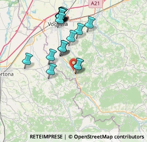 Mappa Via Garibaldi Strada Statale 461 del Penice, 27052 Godiasco Salice Terme PV, Italia (7.54)