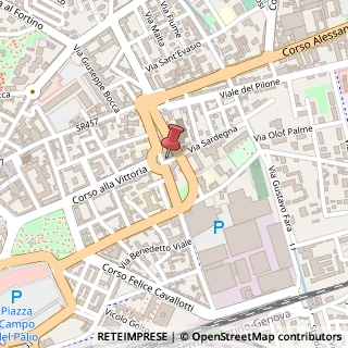 Mappa Piazzale Vittoria, 9, 14100 Asti, Asti (Piemonte)