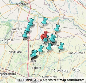 Mappa Via per S. Possidonio, 41033 Concordia Sulla Secchia MO, Italia (10.508)