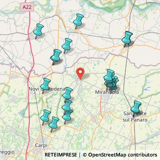 Mappa Via Gelatti, 41033 Concordia Sulla Secchia MO, Italia (9.3305)