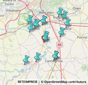 Mappa Via Borgo Vecchio, 10041 Carignano TO, Italia (6.7775)