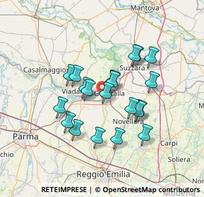 Mappa Via Bosi, 42044 Gualtieri RE, Italia (11.626)