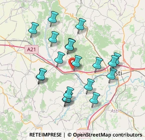 Mappa Via Castellero, 14011 Baldichieri d'Asti AT, Italia (6.97947)