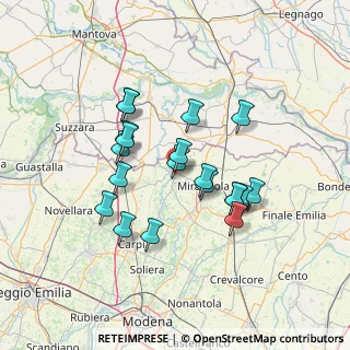 Mappa Via Miglioli, 41033 Concordia Sulla Secchia MO, Italia (12.1355)