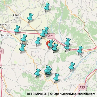 Mappa Via San Lorenzo, 14017 Valfenera AT, Italia (8.2115)