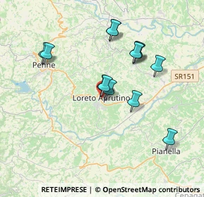 Mappa Via dei Normanni, 65014 Loreto Aprutino PE, Italia (3.49923)