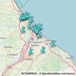 Mappa Strada Colle Santo Spirito, 65129 Pescara PE, Italia (6.82579)